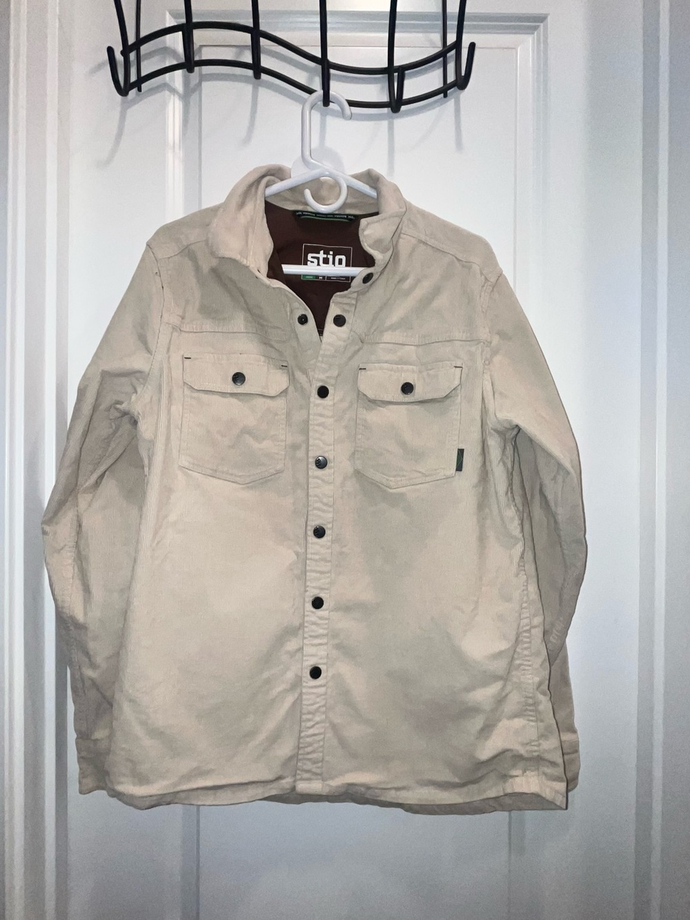 Stio Men’s Beige Saratoga Cord Shirt Jacket
